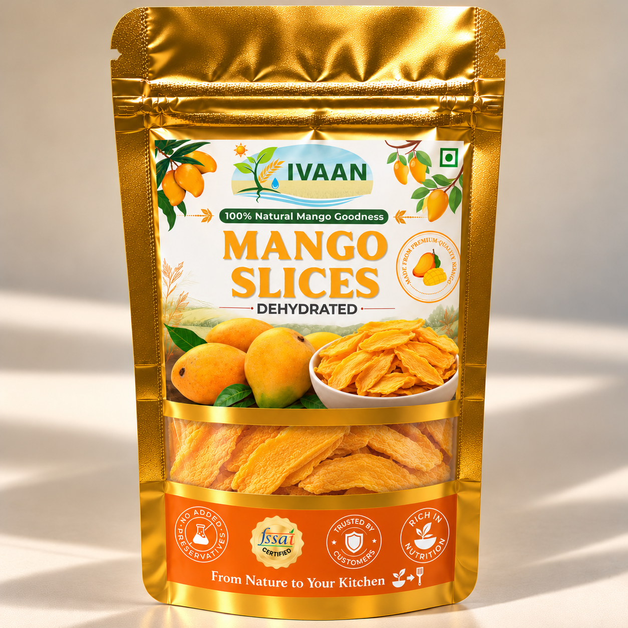 Premium Gold Mango Slices Pouch